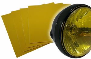 Sticker de phare jaune transparent Haute Resistance