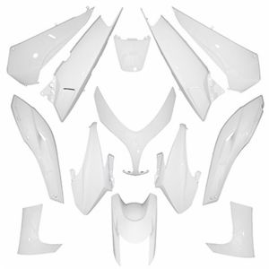 CARROSSERIE-CARENAGE MAXISCOOTER ADAPTABLE YAMAHA 500 TMAX 2008+2011 BLANC BRILLANT (KIT 13 PIECES)