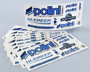Autocollants POLINI Blue Line (10pcs)