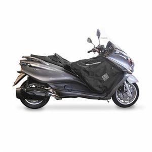 TABLIER COUVRE JAMBE TUCANO POUR PIAGGIO 125-350-500 X10 2012+ (R096-X) (TERMOSCUD) (SYSTEME ANTI-FLOTTEMENT SGAS)