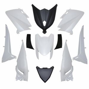 CARROSSERIE-CARENAGE MAXISCOOTER ADAPTABLE YAMAHA 530 TMAX 2012+2014 BLANC BRILLANT (KIT 11 PIECES)