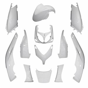 CARROSSERIE-CARENAGE MAXISCOOTER ADAPTABLE YAMAHA 500 TMAX 2001+2007 BLANC BRILLANT -STYLE ORIGINE- (KIT 12 PIECES)