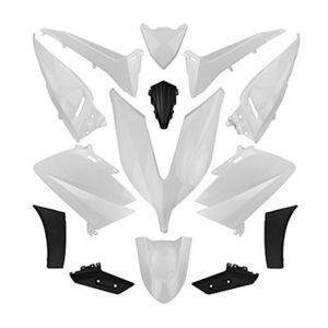 CARROSSERIE-CARENAGE MAXISCOOTER ADAPTABLE YAMAHA 530 TMAX 2015+2016 BLANC BRILLANT (KIT 14 PIECES)