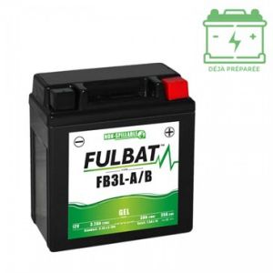 BATTERIE FB3L-A/B FULBAT 12V3AH LG98 L56 H110 (GEL - SANS ENTRETIEN) - ACTIVEE USINE