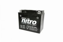 Batterie 12V 10Ah YTX12-BS Nitro sans entretien gel pret a l'emploi (Lg150xL86xH130)