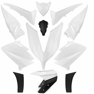 KIT CARROSSERIE ADAPT. YAMAHA TMAX 530CC 2015- 16 WHITE COMPETITION (14 PIECES)