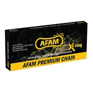 CHAINE MOTO AFAM  428  134 MAILLONS  RENFORCEE  OR  (A428R1-G 134L)