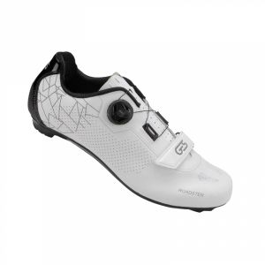 CHAUSSURE ROUTE GES ROADSTER2 BLANC T46 FIXATION BOA-VELCRO COMPATIBLE LOOK-SHIMANO (PAIRE)
