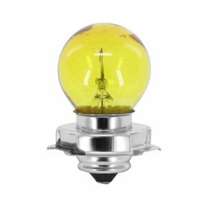 AMPOULE-LAMPE STANDARD  6V 15W CULOT P26s BULB S3 JAUNE (PROJECTEUR) (VENDU A L'UNITE)  -FLOSSER-