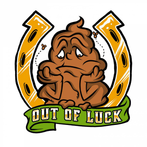 AUTOCOLLANT-STICKER LETHAL THREAT MINI OUT OF LUCK (60x80mm)