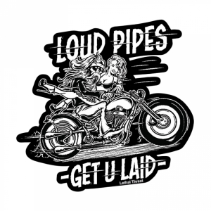 AUTOCOLLANT-STICKER LETHAL THREAT MINI LOUD PIPES (60x80mm)