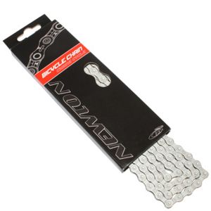 CHAINE VELO  9V. ROUTE-VTT  NEWTON ANTI-ROUILLE GRIS 114 MAILLONS