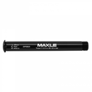 AXE-BLOCAGE DE ROUE ROUTE TRAVERSANT MAXLE STEALTH AVANT FILETAGE 1.5 15X100 NOIR ROCKSHOX (LONGUEUR 125mm - LONGUEUR FILETAGE 9mm)