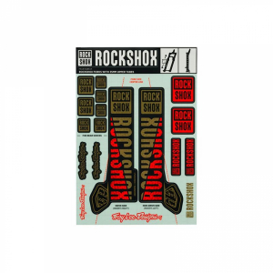 JEU D'AUTOCOLLANTS ROCKSHOX TROY LEE DESIGN 35 mm OR/ORANGE - 00.4318.021.000 - 710845809804