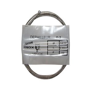 CABLE DE DERAILLEUR VELOX INOX POUR SHIMANO  12-10  2,50M  (BOITE DE 25 CABLES)