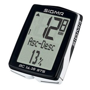 Compteur Sigma bc 14.16 altimetre et cadence pedalage sans fil (19 fonctions)