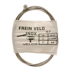 CABLE DE FREIN VTT VELOX INOX INOX POUR SHIMANO  15-10  2,25M  (BOITE DE 25 CABLES)