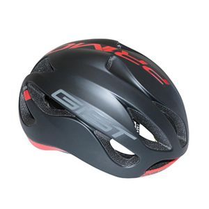 CASQUE VELO ADULTE GIST ROUTE PRIMO NOIR MAT-ROUGE FULL IN-MOLD TAILLE 56-62 REGLAGE MOLETTE 250GRS