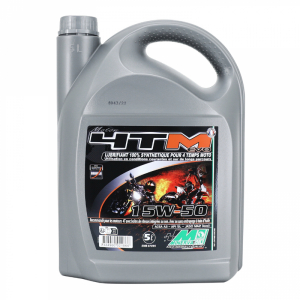 HUILE MOTEUR 4 TEMPS MINERVA MAXISCOOTER-MOTO 4TM EVO SYNTHESE 15W50  (5L) (100% MADE IN FRANCE)