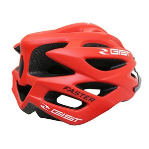CASQUE VELO ADULTE GIST E-BIKE FASTER URBAN ROUGE MAT IN-MOLD TAILLE 56-62 REGLAGE MOLETTE 240GRS