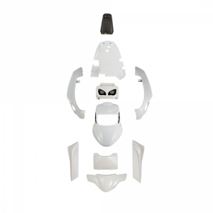 CARROSSERIE SCOOTER BCD KIT (PACK V3) ADAPT. BOOSTER/BW'S 2004-> BLANC (9 PIECES) HOMOLO