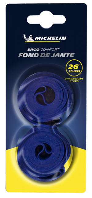 FOND DE JANTE MICHELIN VTT 26X20 BLEU HAUTE PRESSION (BLISTER DE 2 PIECES)