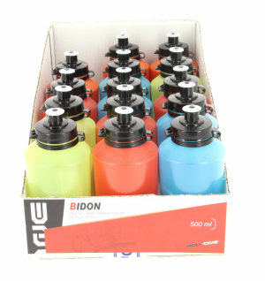 Bidon translucide 550 ml couleurs panachées - 6274 - 3700256062742