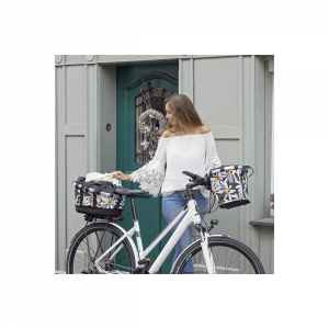 Panier Bikebasket bleu fleuri - 4030572107629 - K0303GB