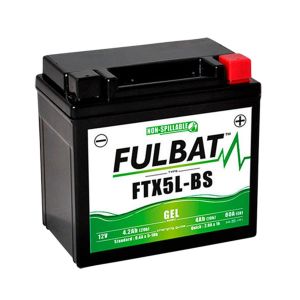 BATTERIE FTX5L-BS FULBAT 12V4AH LG113 L70 H105 (LIVRE AVEC ACIDE - SANS ENTRETIEN)