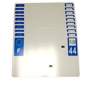 BANDE PLAQUE IMMAT. PPI BLANCHE 210X130 SIV - DEPT 976- MAYOTTE (X10)