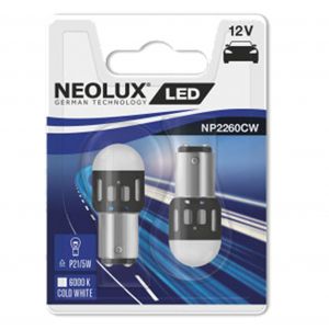 LAMPE/AMPOULE 12V 21/5W (BAY15D) NEOLUX (LED 1.2W) FEU+STOP (BLISTER DE 2)