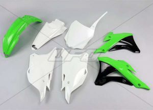 Kit plastique UFO couleur origine (2014) vert/blanc/noir Kawasaki KX85