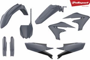 Kit plastiques POLISPORT gris nardo Yamaha YZ250F/450F