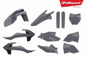 Kit plastique & déco POLISPORT gris nardo/stealth KTM